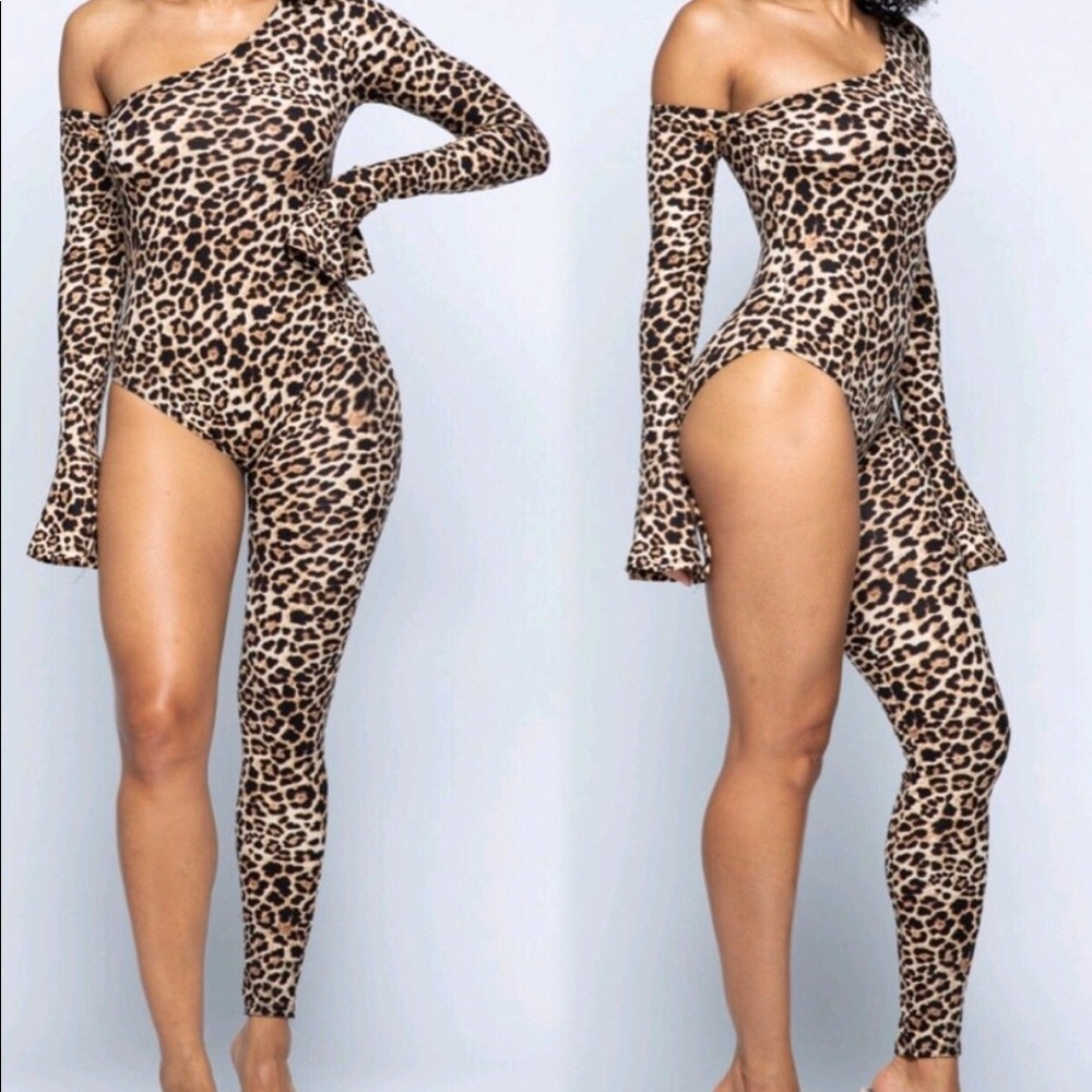Leopard print jumpsuit